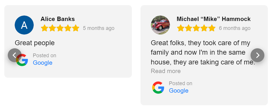 Google review page for heating oil
