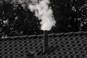 White smoke from a chimney